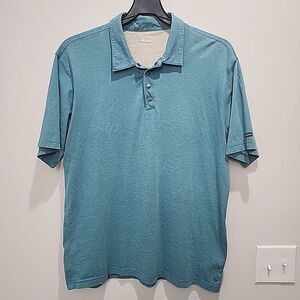 Columbia Shirt Men XL/TG Short Sleeve Omni Wick Collar Polo Green Soft‎ Comfy